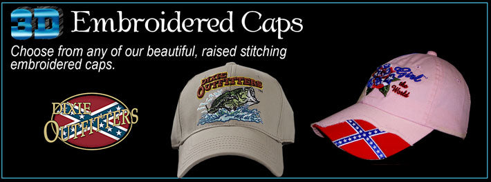 Embroidered Caps-Dixie