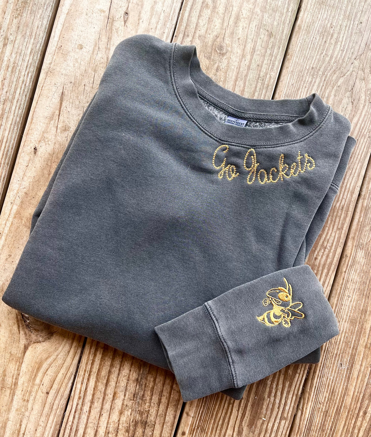 Go Jackets Embroidered Pigment Dyed Sweatshirt PRE-ORDER