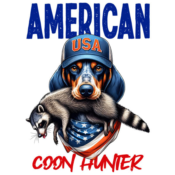 American Coon Hunter DTF Transfer