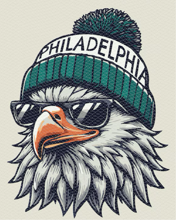 Retro Philadelphia Eagles Mascot dtf transfer