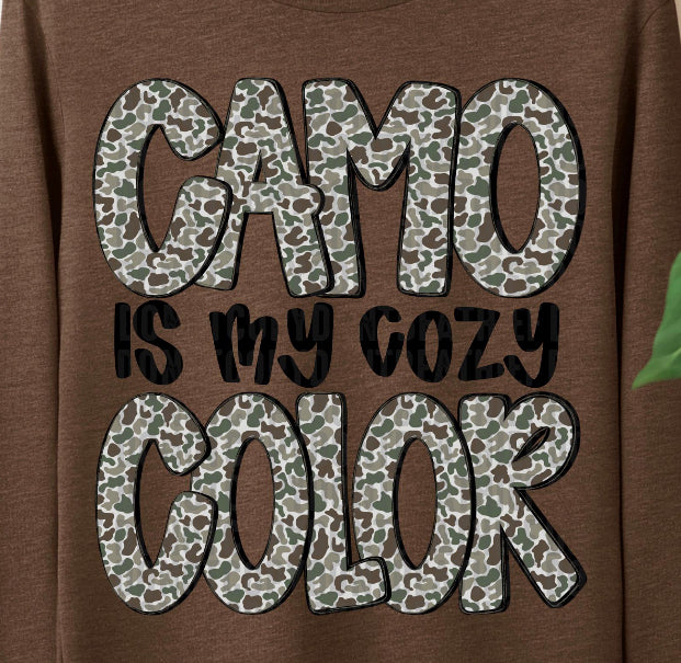 Camo is my cozy color DTF Transfer