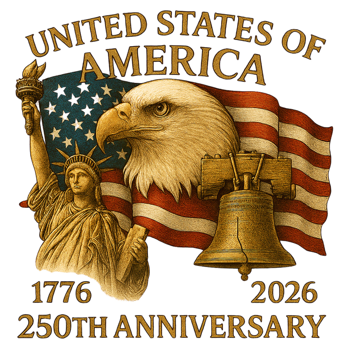 USA 250th Anniversary DTF Transfer