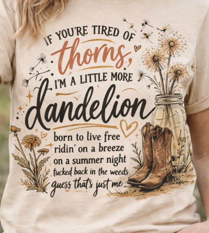 If you’re tired of thorns, dandelion DTF transfer