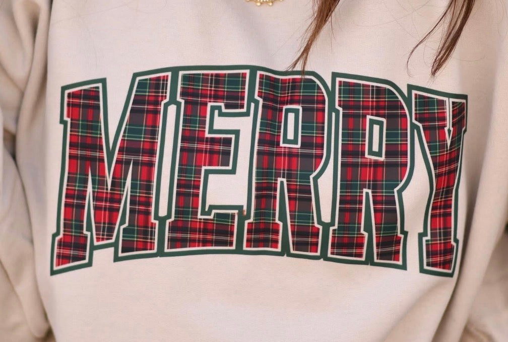 Merry Plaid DTF Transfer