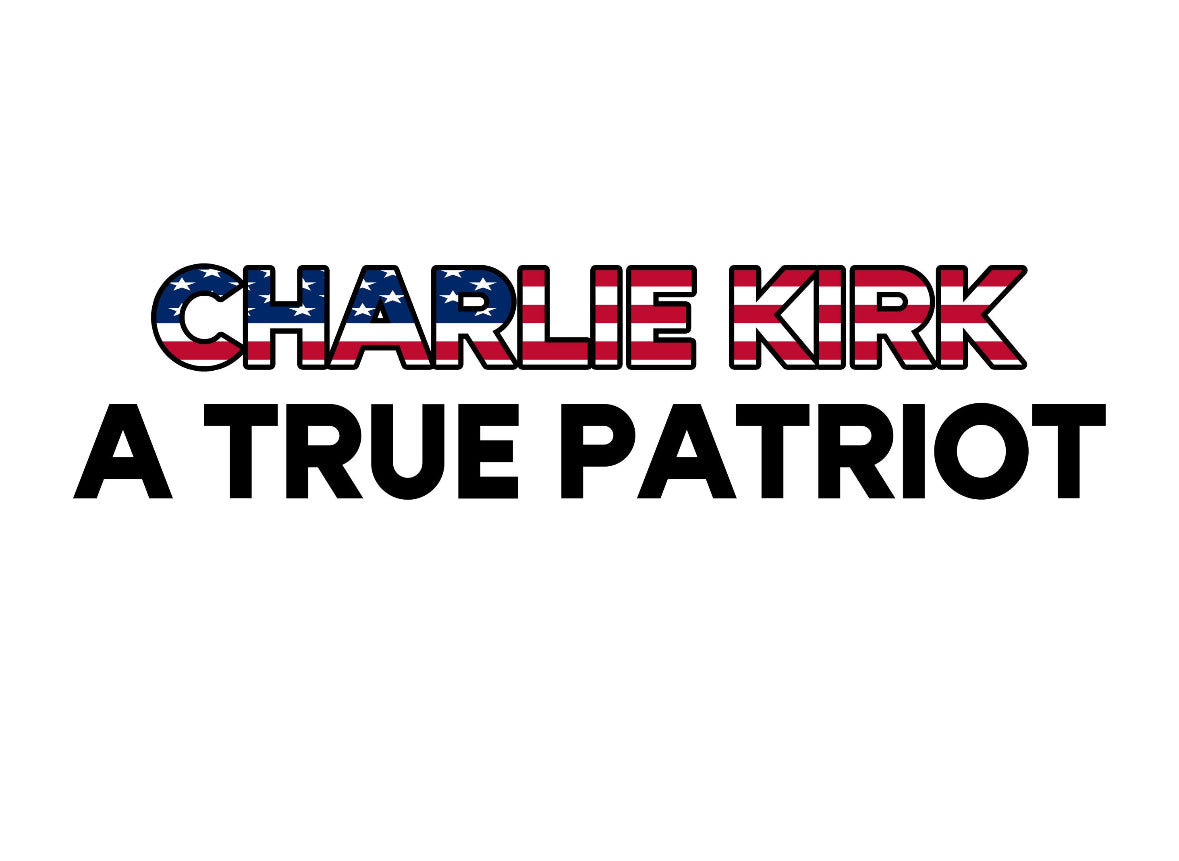 Charlie Kirk A true patriot flag words DTF Transfer