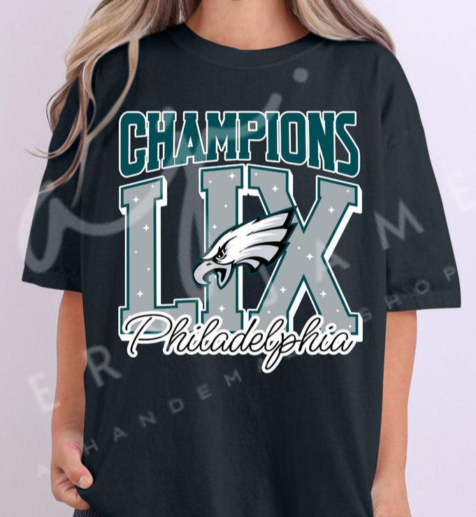 Philadelphia Eagles Champions LIX dtf transfer