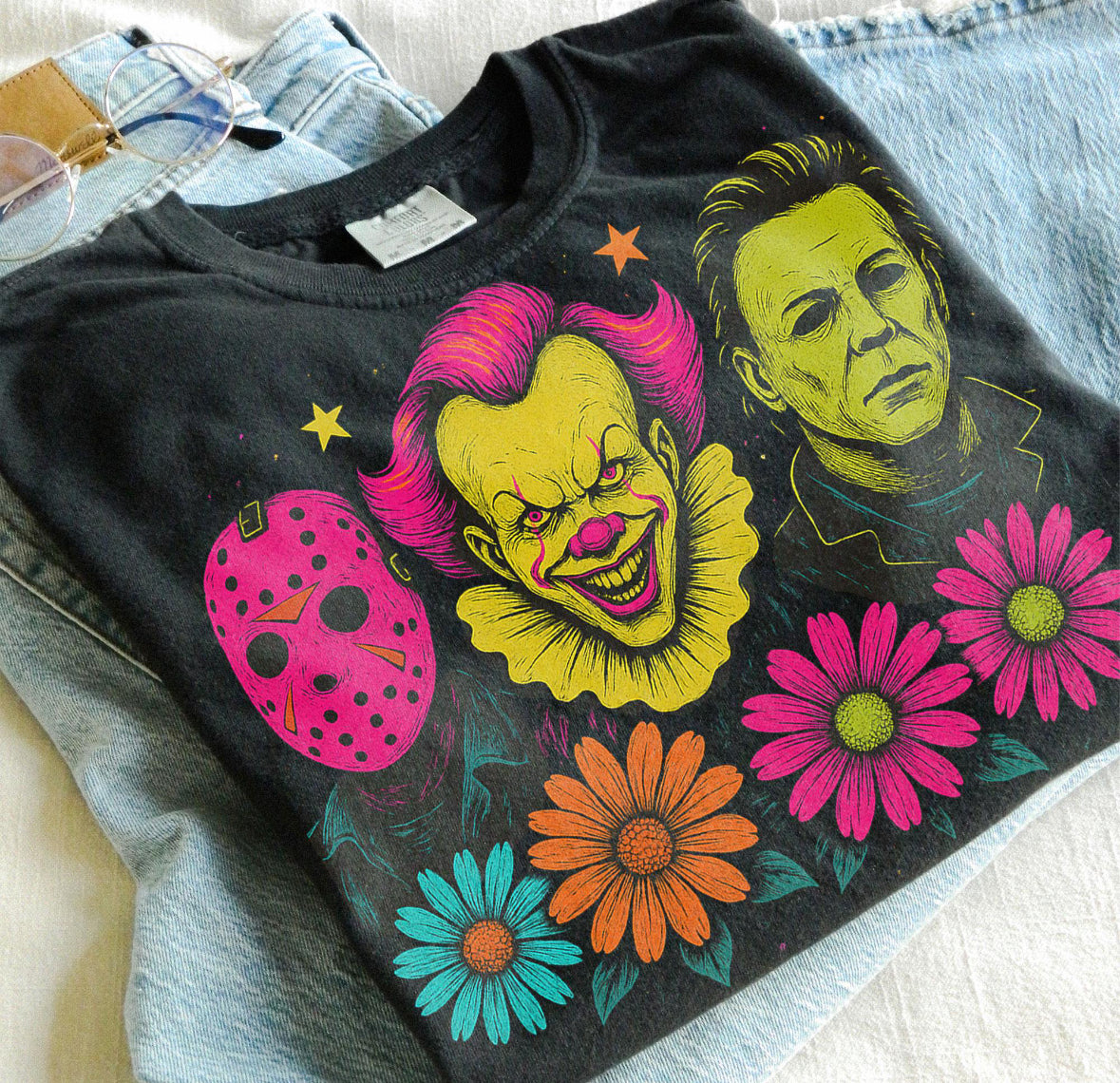 Colorful Halloween Villians DTF Transfer