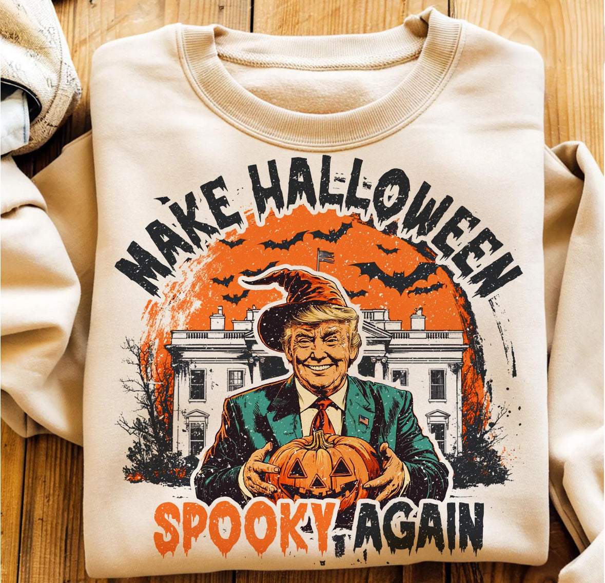 Make Halloween Spooky Again Trump DTF Transfer