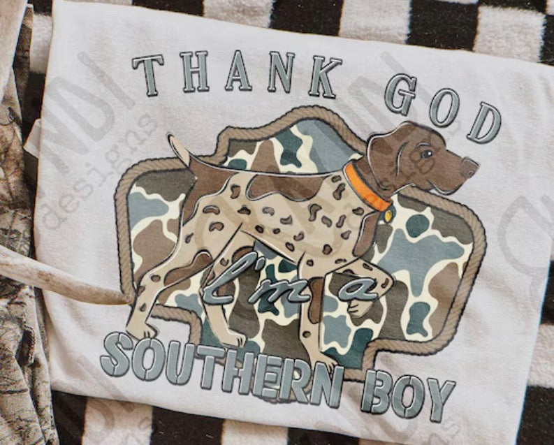 Thank God I’m a southern boy  DTF transfer