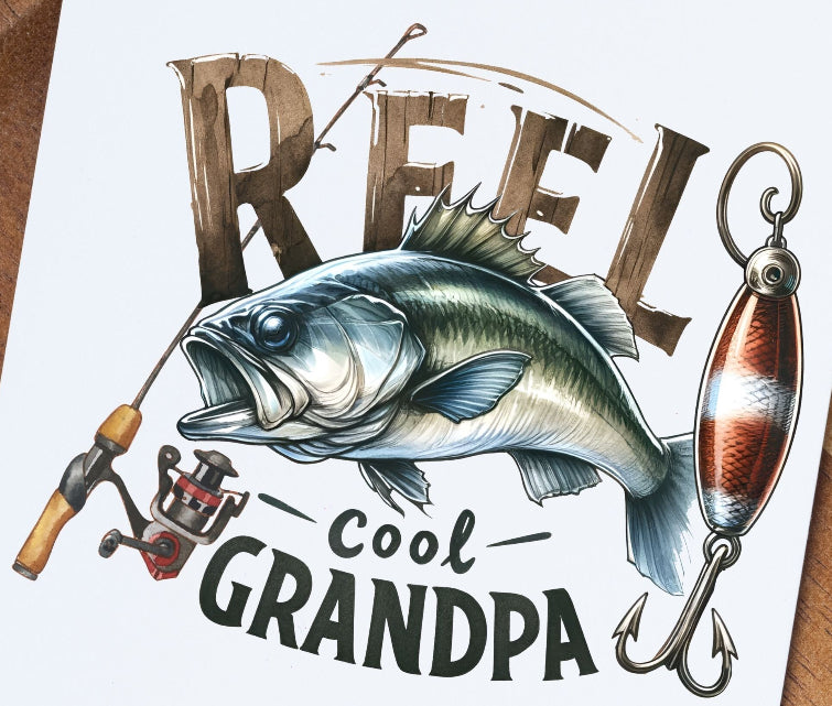 Reel Cool Grandpa DTF Transfer