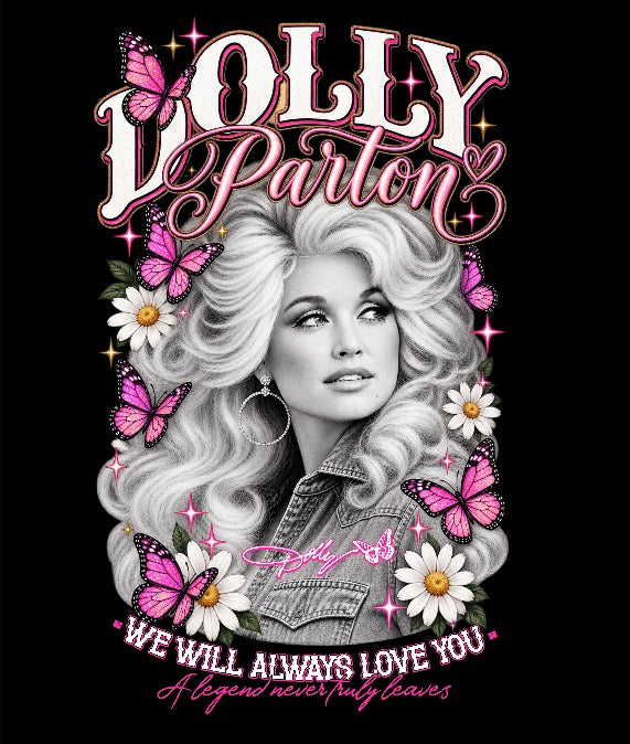 Dolly Parton in memory pink DTF Transfer