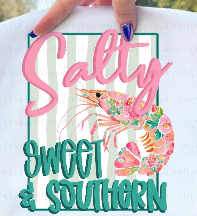 Salty sweet & southern shrimp DTF transfer