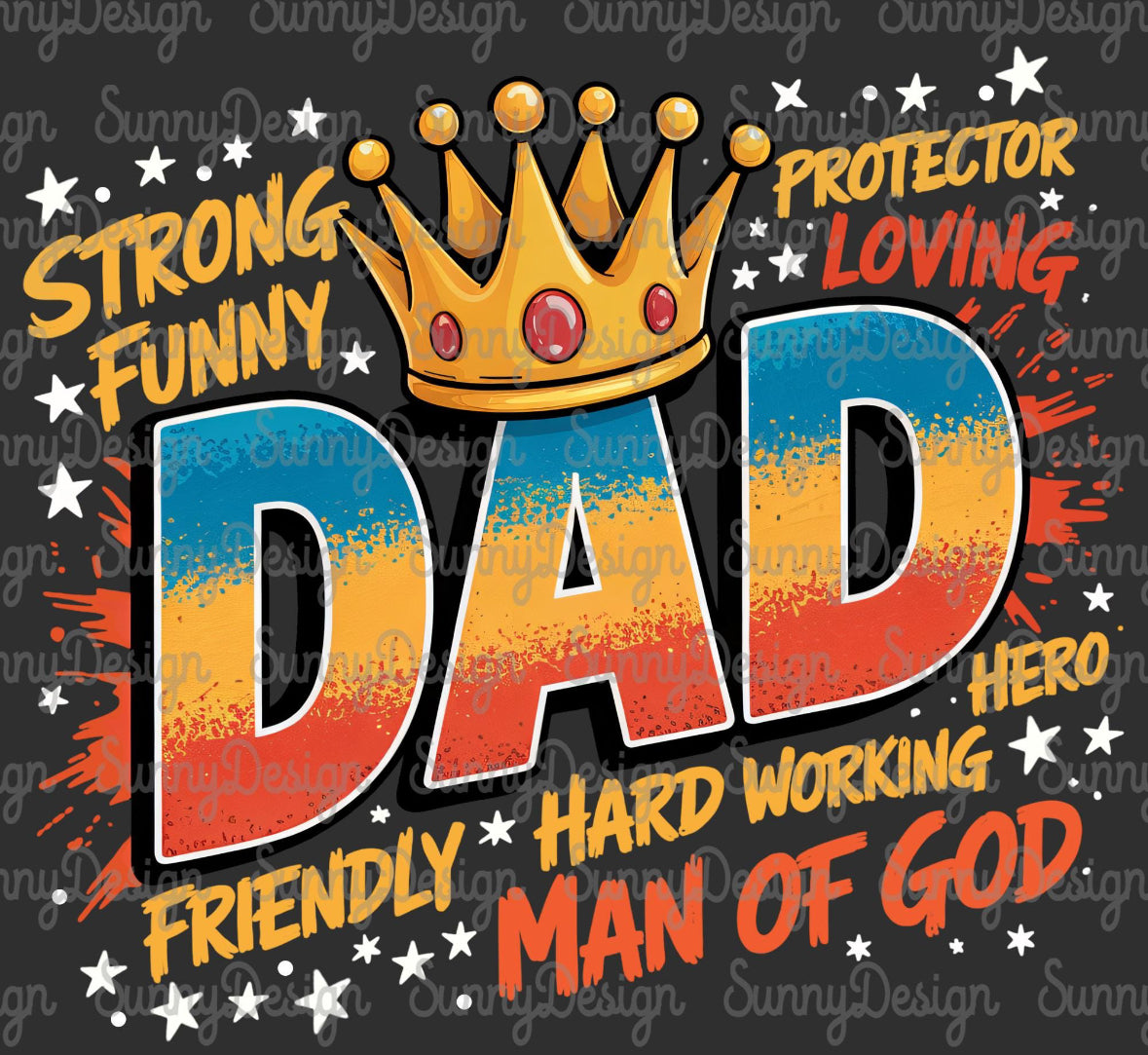 Dad titles dtf transfer