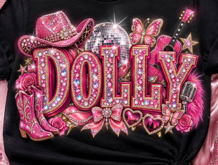 Dolly rhinestones DTF Transfer