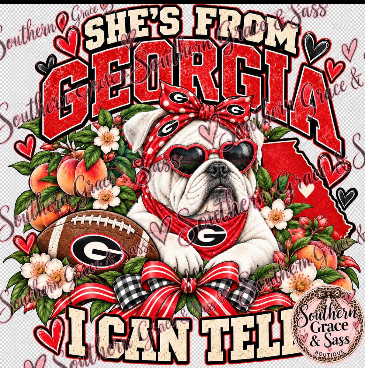 Shes from Georgia I can tell headband Dtf Transfer