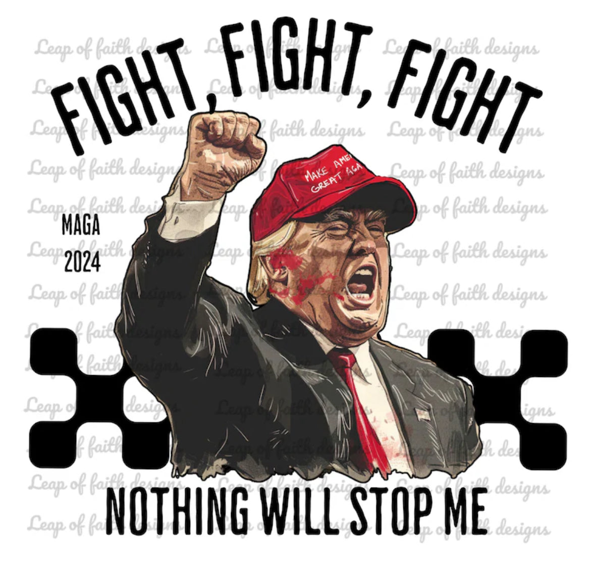 Trump Fight DTF transfer