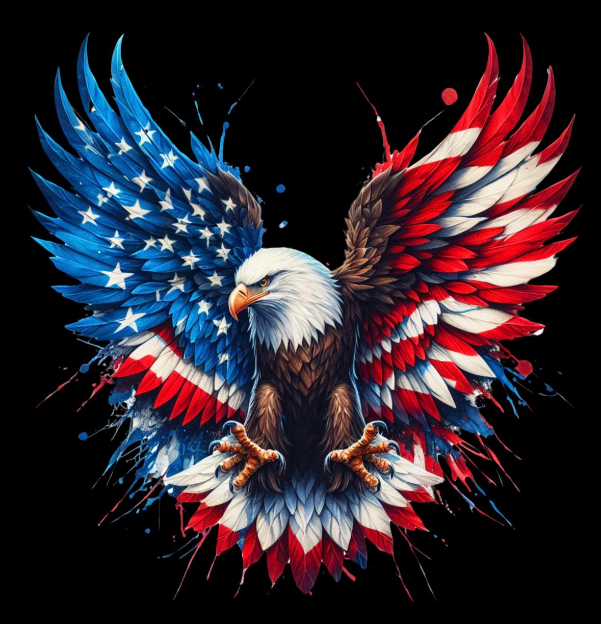 American Flag Eagle  DTF Transfer