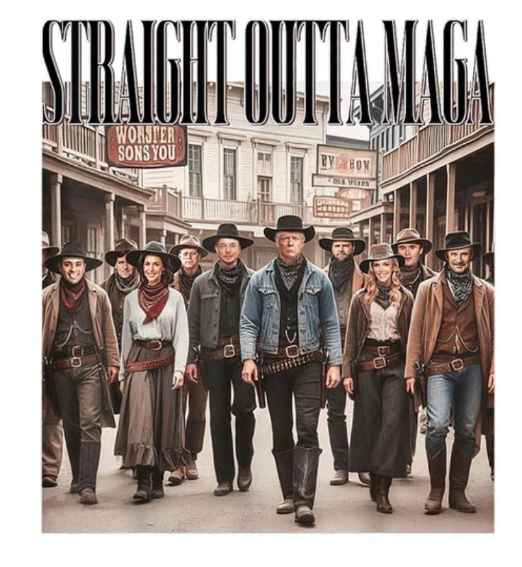 Straight Outta MAGA Trump Dtf Transfer