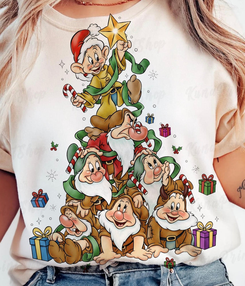 7 dwarfs Christmas DTF Transfer