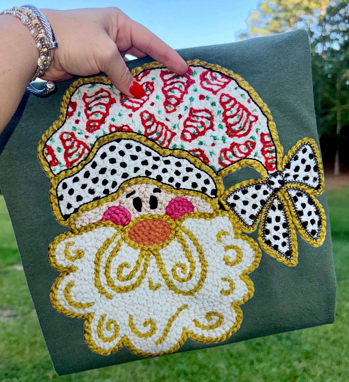 Crochet Santa DTF Transfer