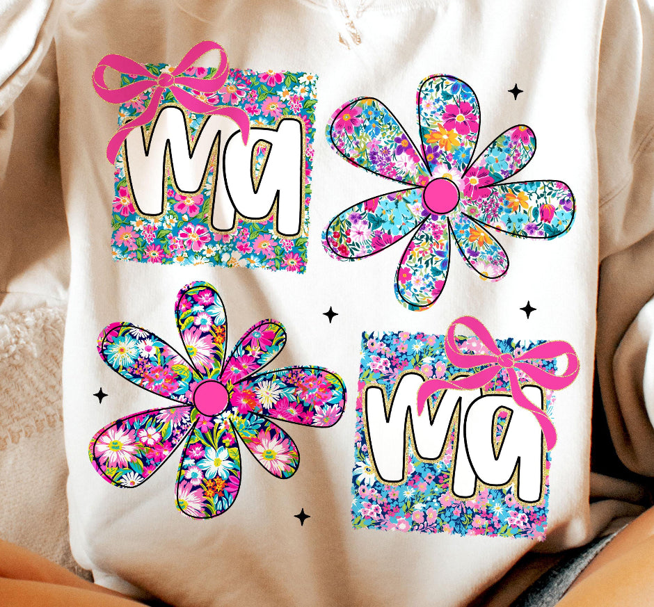 Mama Floral Retro DTF Transfer