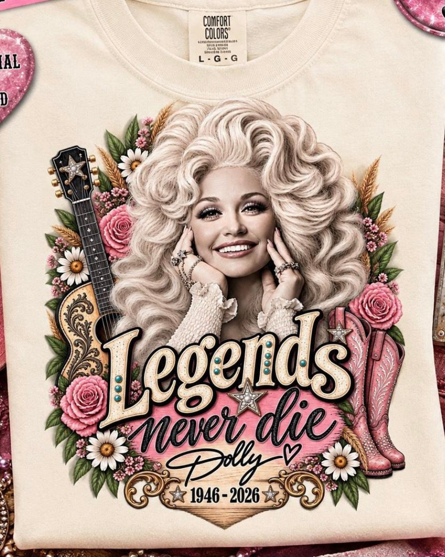 Legends never die Dolly DTF Transfer
