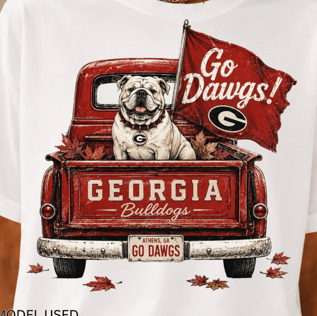 Go Dawgs vintage truck DTF Transfer