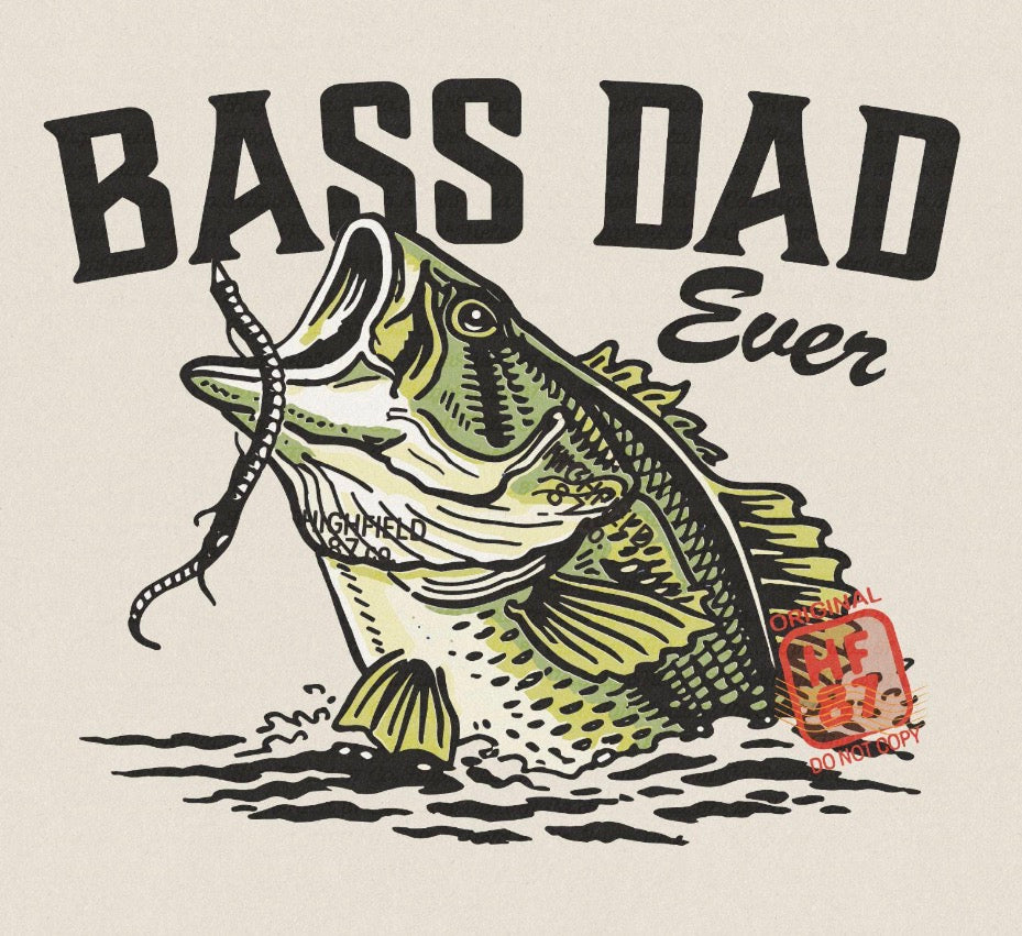 Bass Dad Ever DTF Transfer