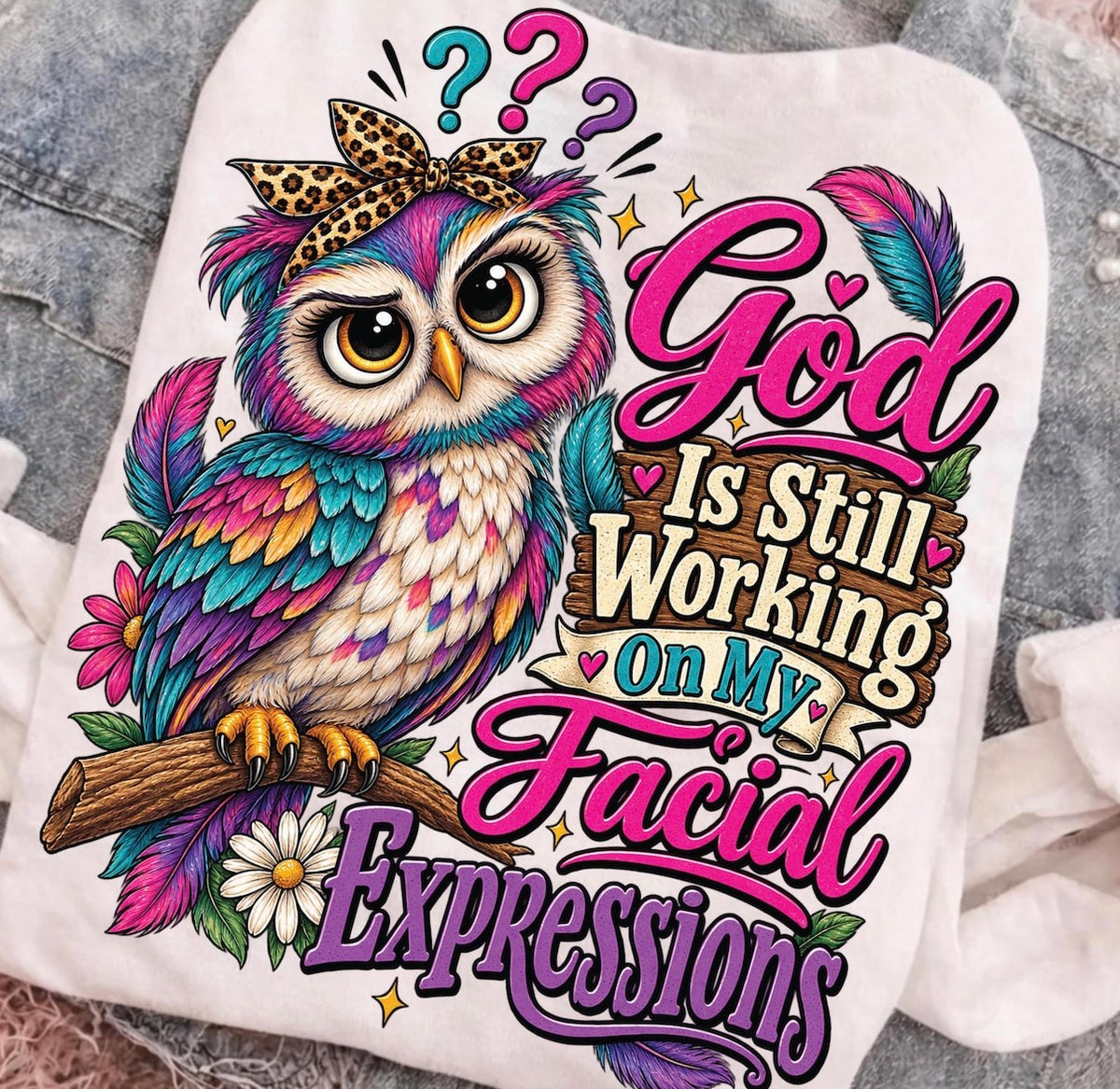 God is still working on my facial expressions Dtf Transfer