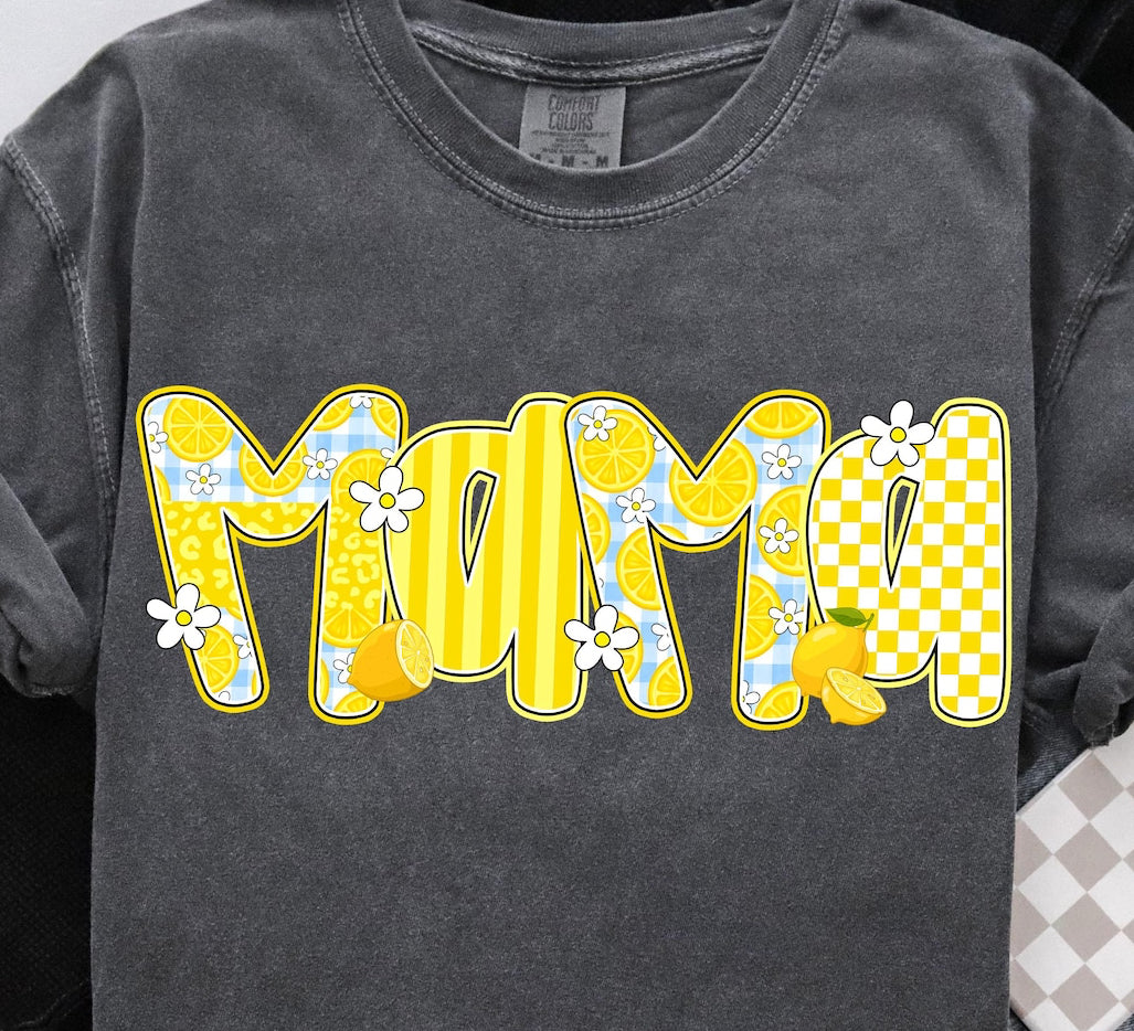 Mama Lemons and flowers dtf transfer