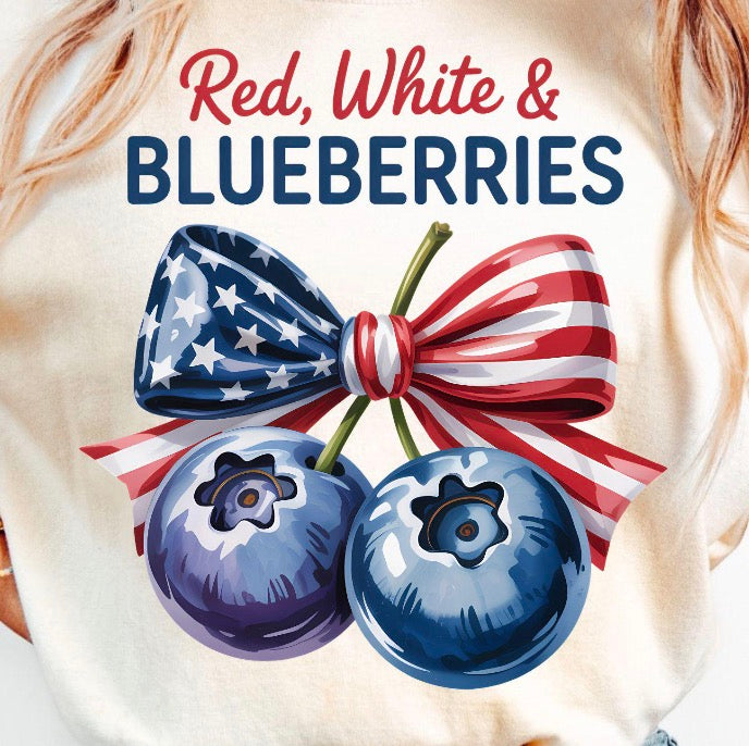 Red White and Blueberries Charlie Kirk DTF Transfer