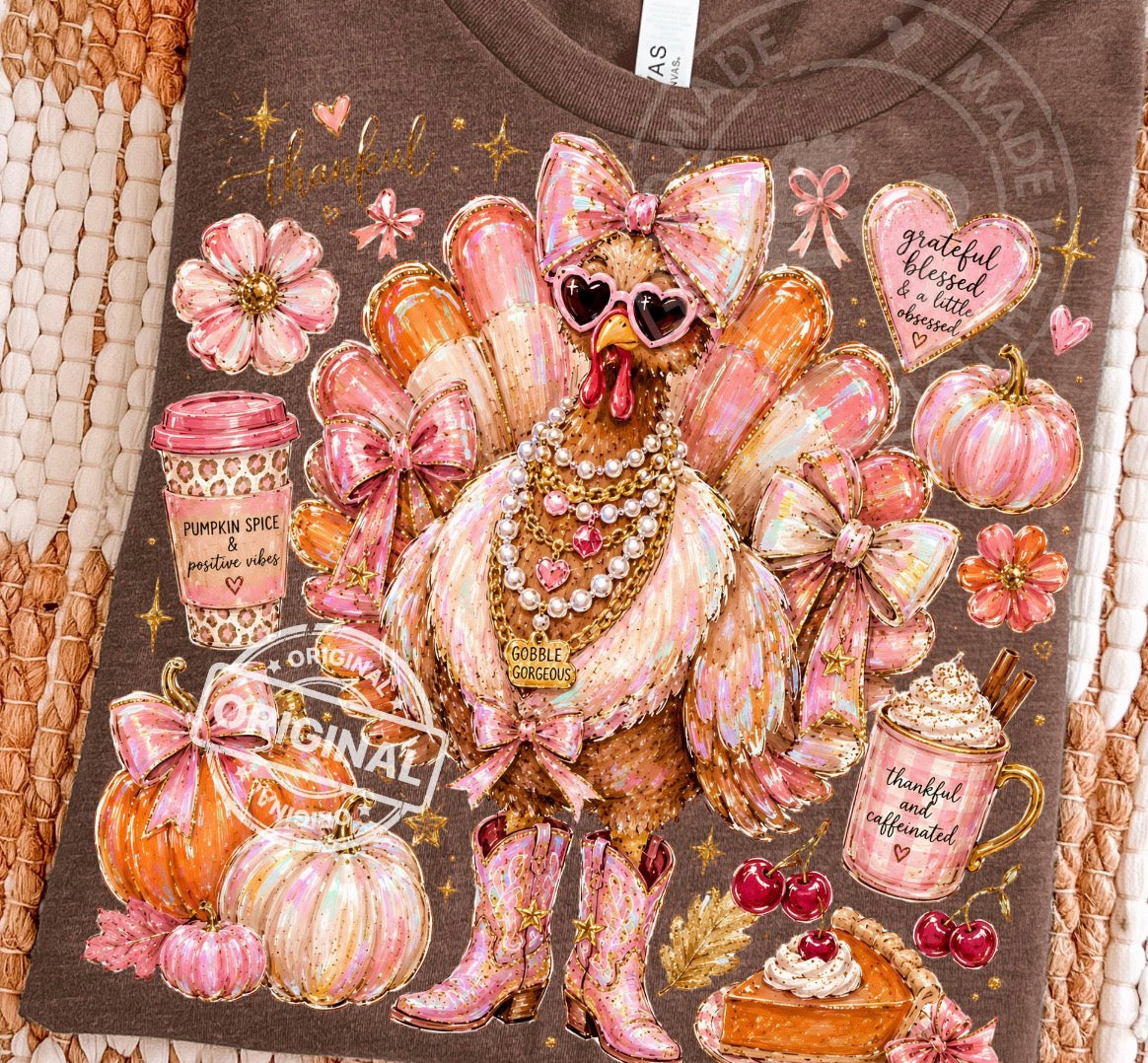 Cute croquette turkey DTF Transfer