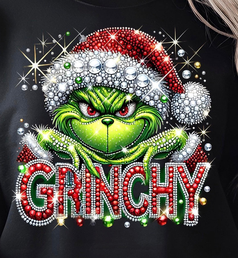 Grinchy extra diamonds  DTF Transfer