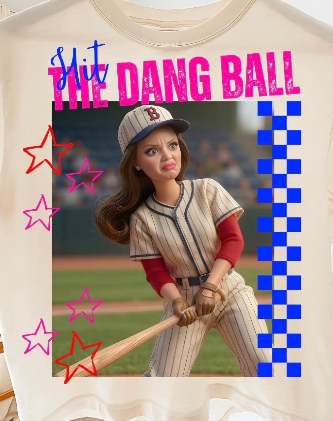 Hit the dang ball DTF transfer