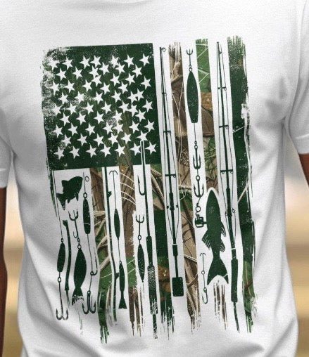 Fishing flag DTF Transfer