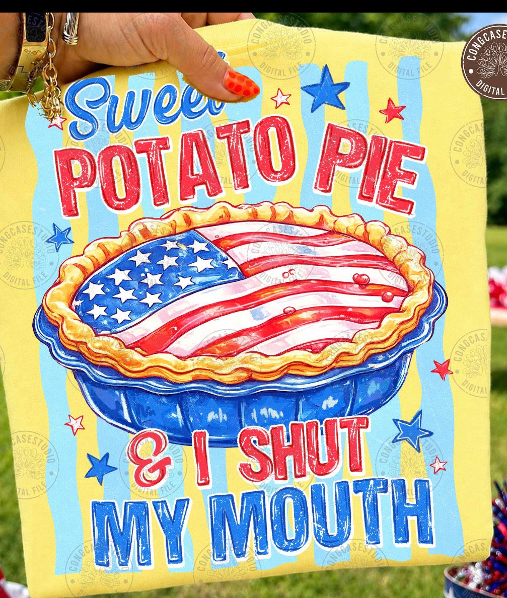 Sweet potato pie & I shut my mouth DTF Transfer