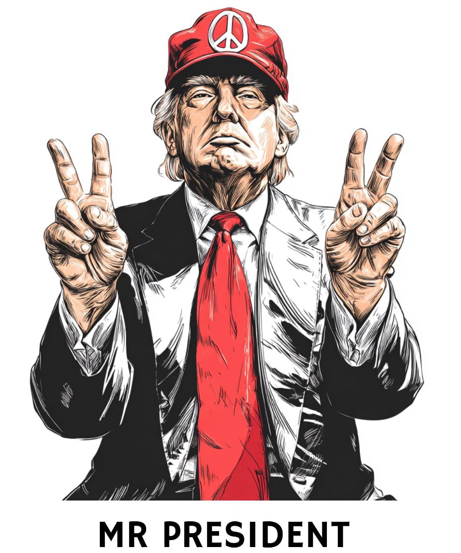 Trump Peacemaker Peace Signs DTF Transfer