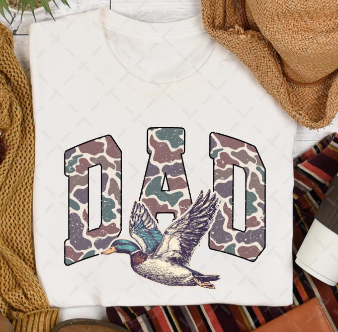 Dad duck Camo dtf transfer