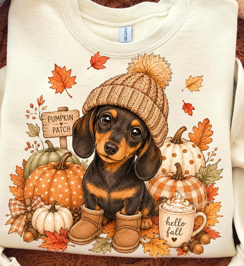 Fall Dachshund DTF Transfer