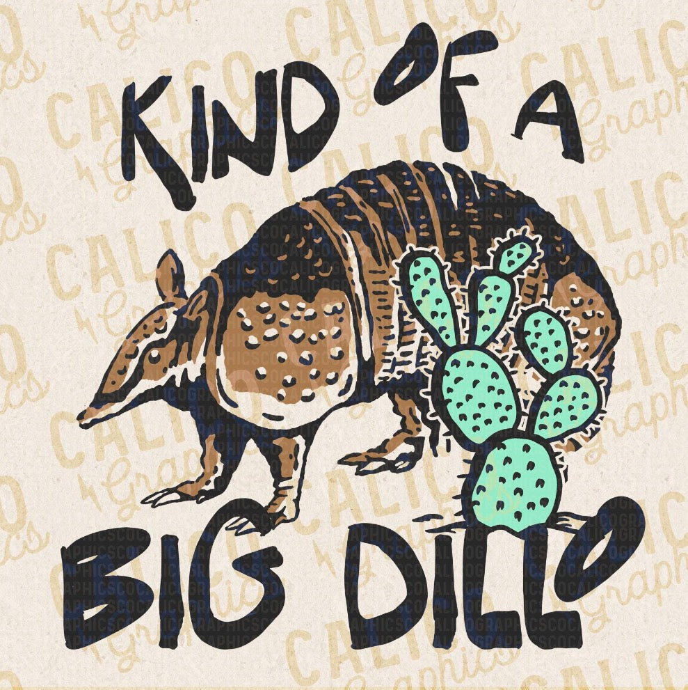 Kind of a big Dillo DTF transfer