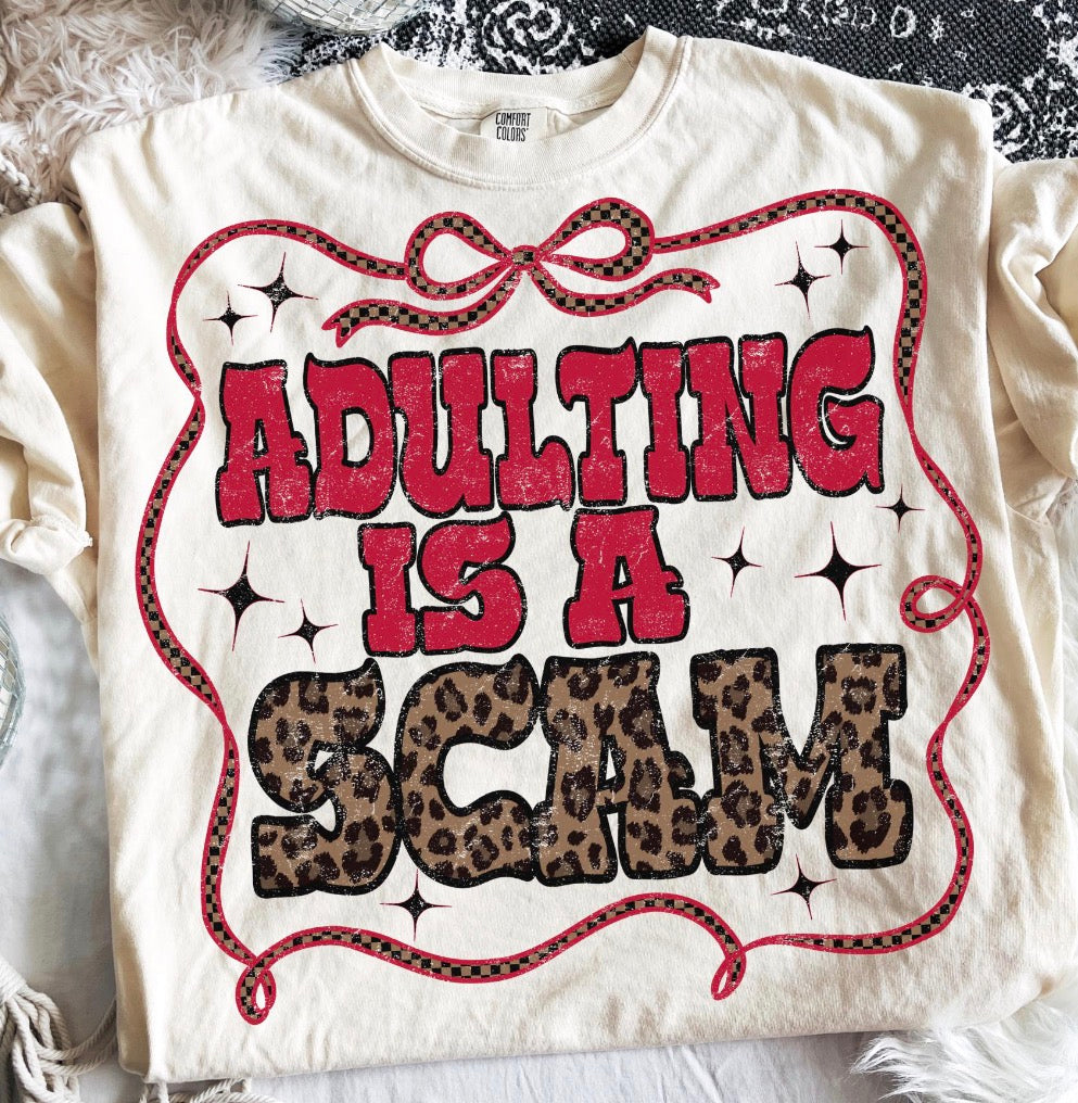 Adulting is a Scam DTF transfer