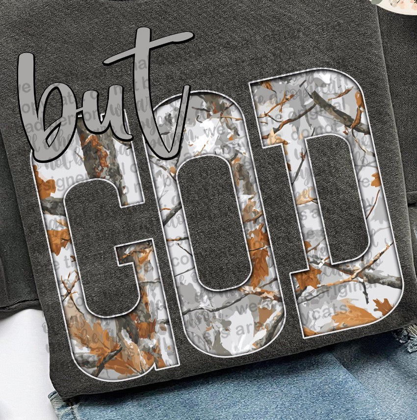But God Camo DTF Transfer