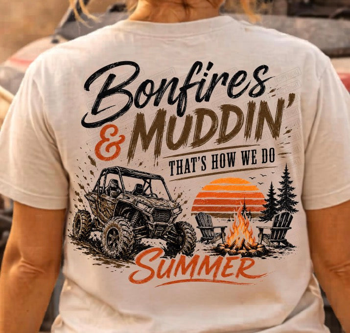 Bonfires and muddin that’s how we do summer Dtf transfer