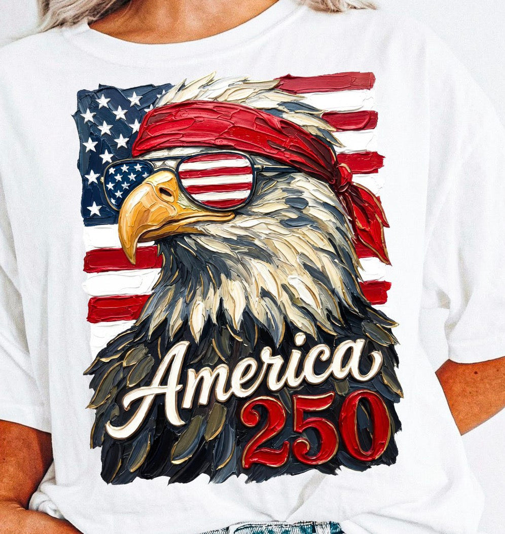 America 250 Eagle painted DTF Transfer