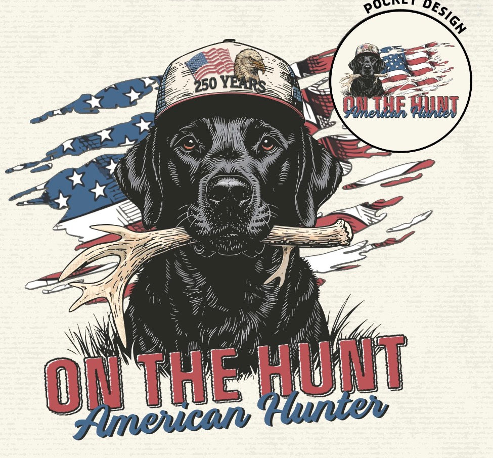 On the Hunt 250 years American Hunter DTF transfer