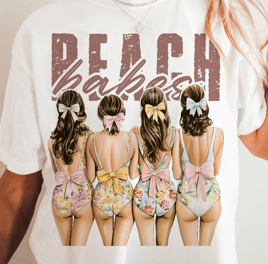 Beach Babes Vintage Bow dtf transfer