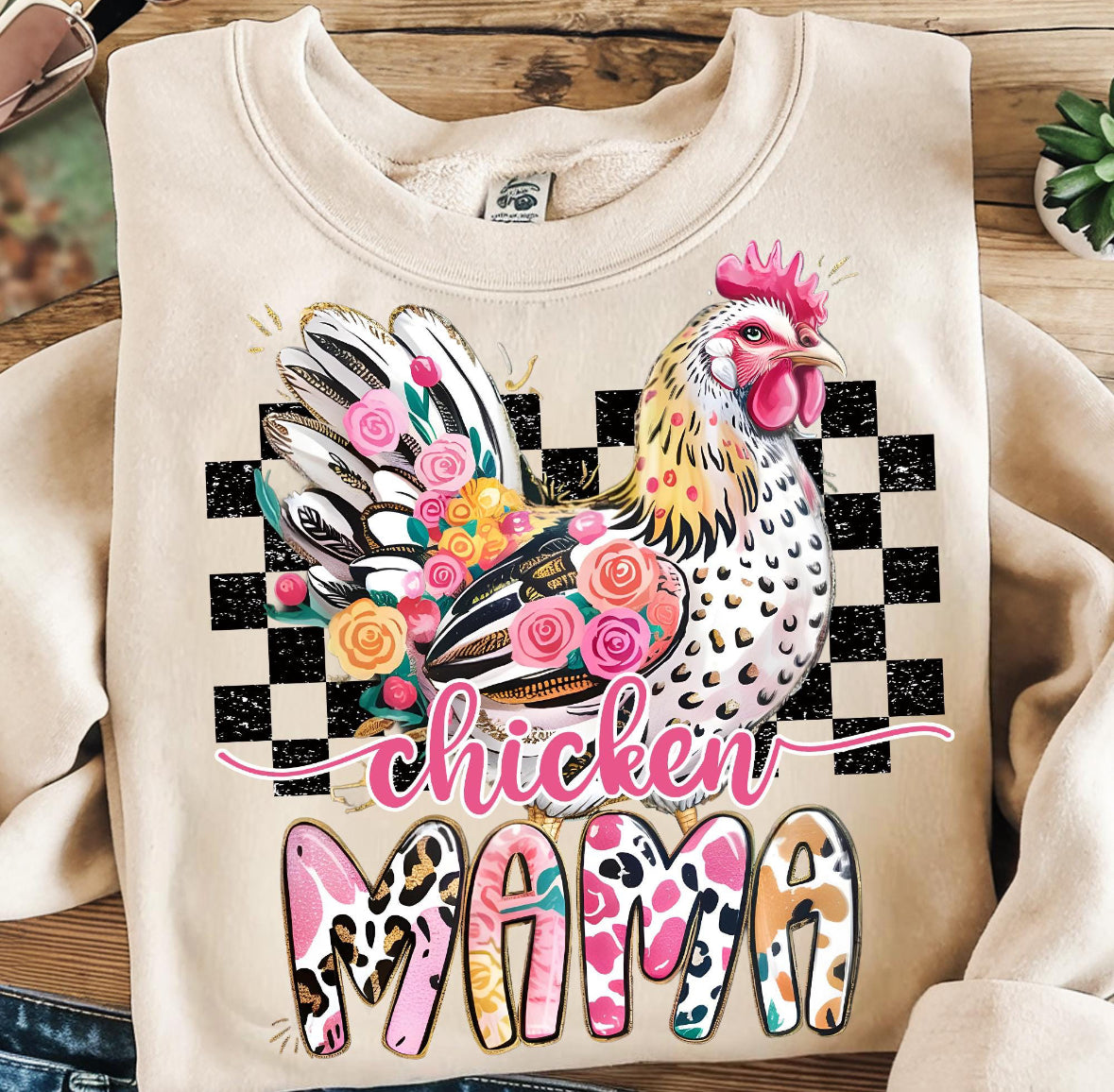 Chicken mama DTF transfer
