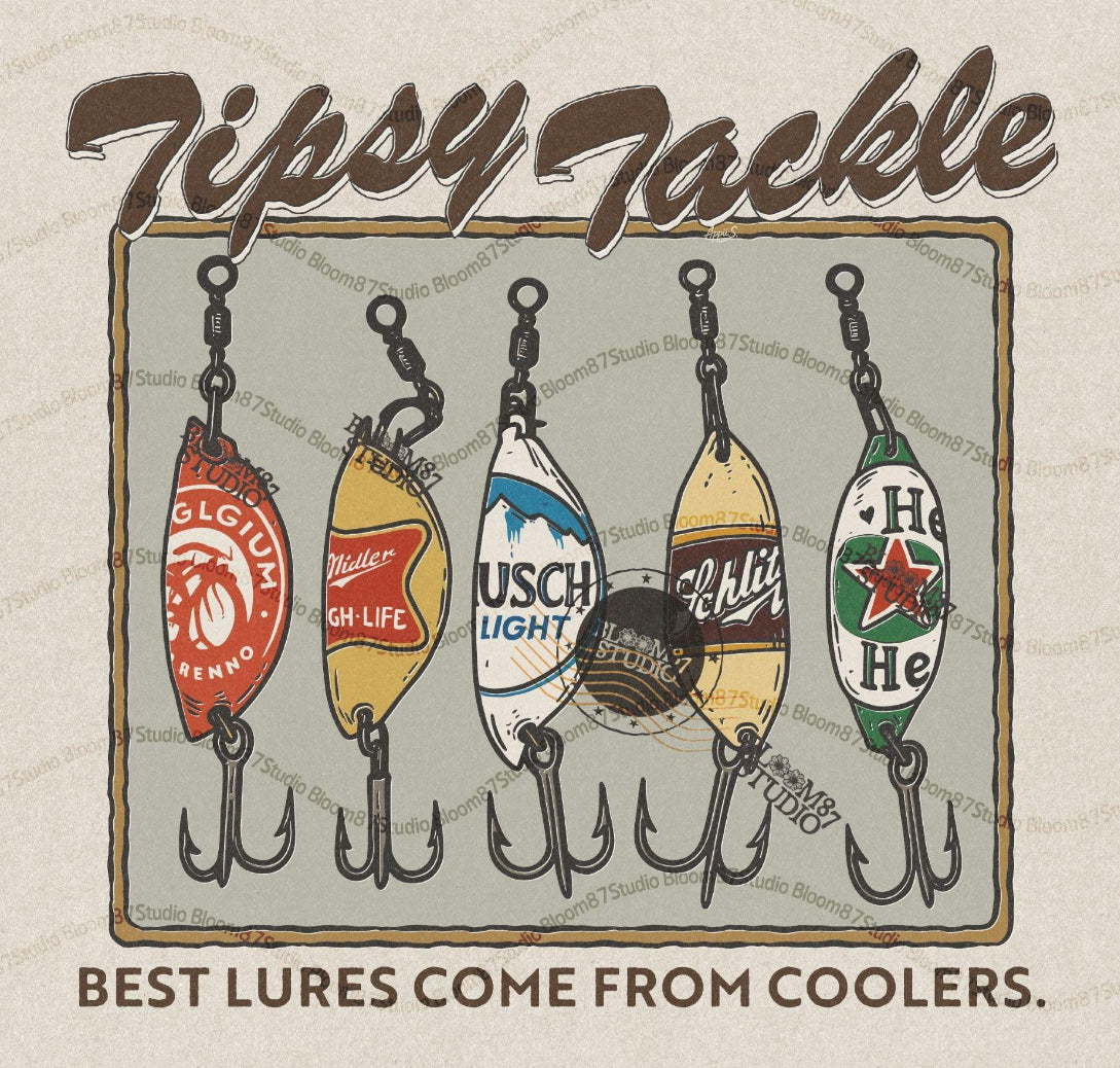 Tipsy Tackle Best Lures Come from Coolers dtf transfer