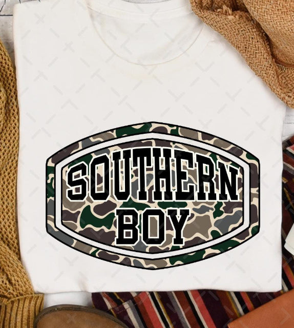 Southern Boy Duck Camo badge DTF TRANSFER