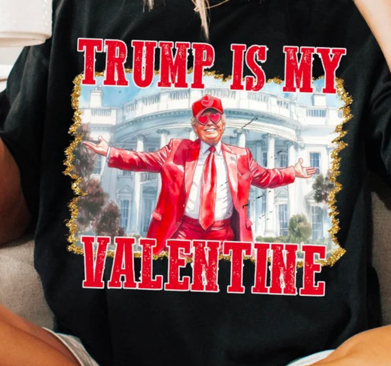 Trump is my Valentine Heart Sunglasses DTF Transfer